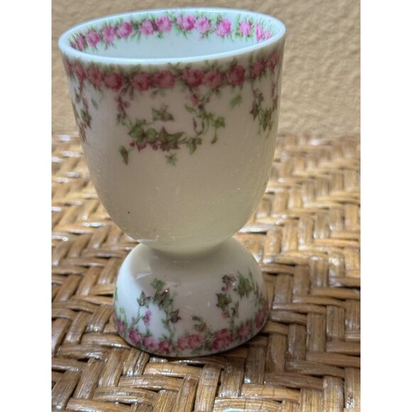 VINTAGE HAVILAND & CO. LIMOGES EGG CUPS FLORAL DESIGN - Picture 3 of 9